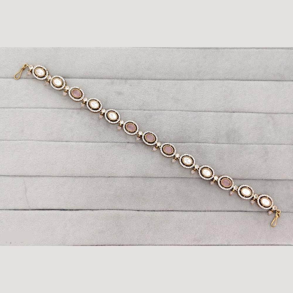 Rajwadi Collection Premium Polki Kundan And Pearl Matha Patti Headpiece (Sheeshphool)