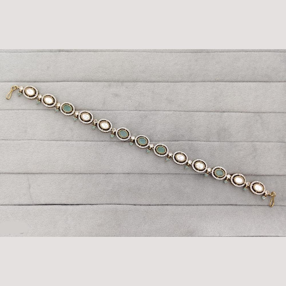 Rajwadi Collection Premium Polki Kundan And Pearl Matha Patti Headpiece (Sheeshphool)