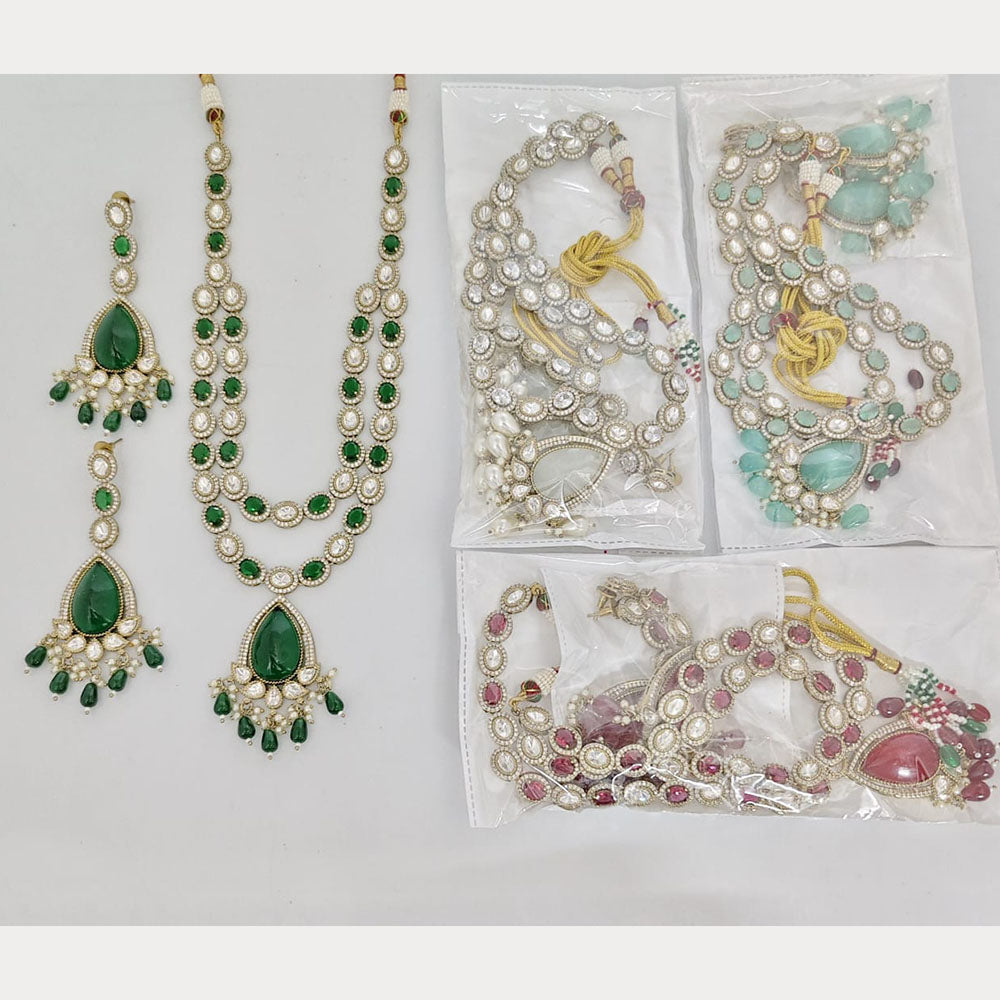Rajwadi Collection Heritage Polki Kundan Stone Necklace Set