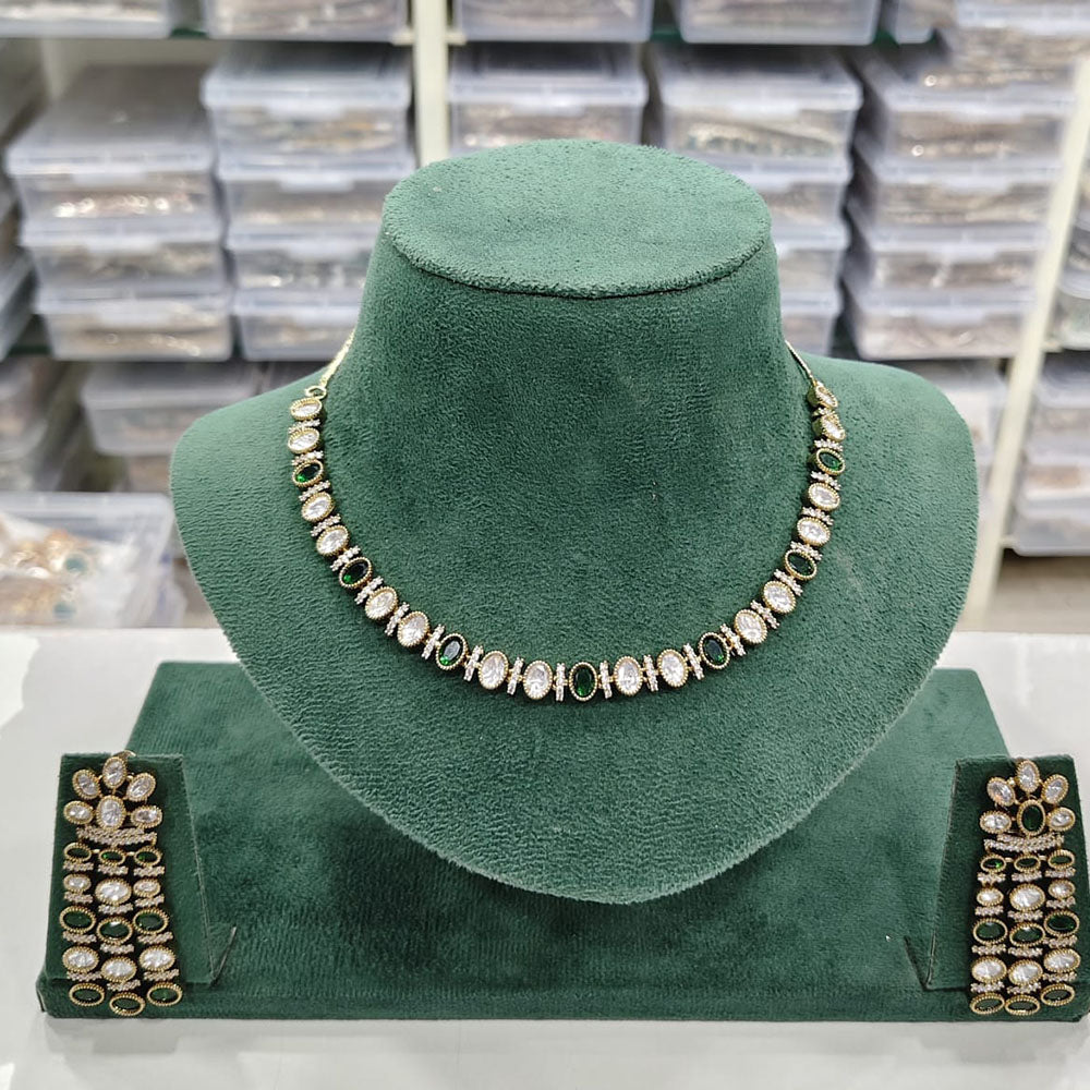 Rajwadi Collection Heritage Polki Kundan Stone Necklace Set