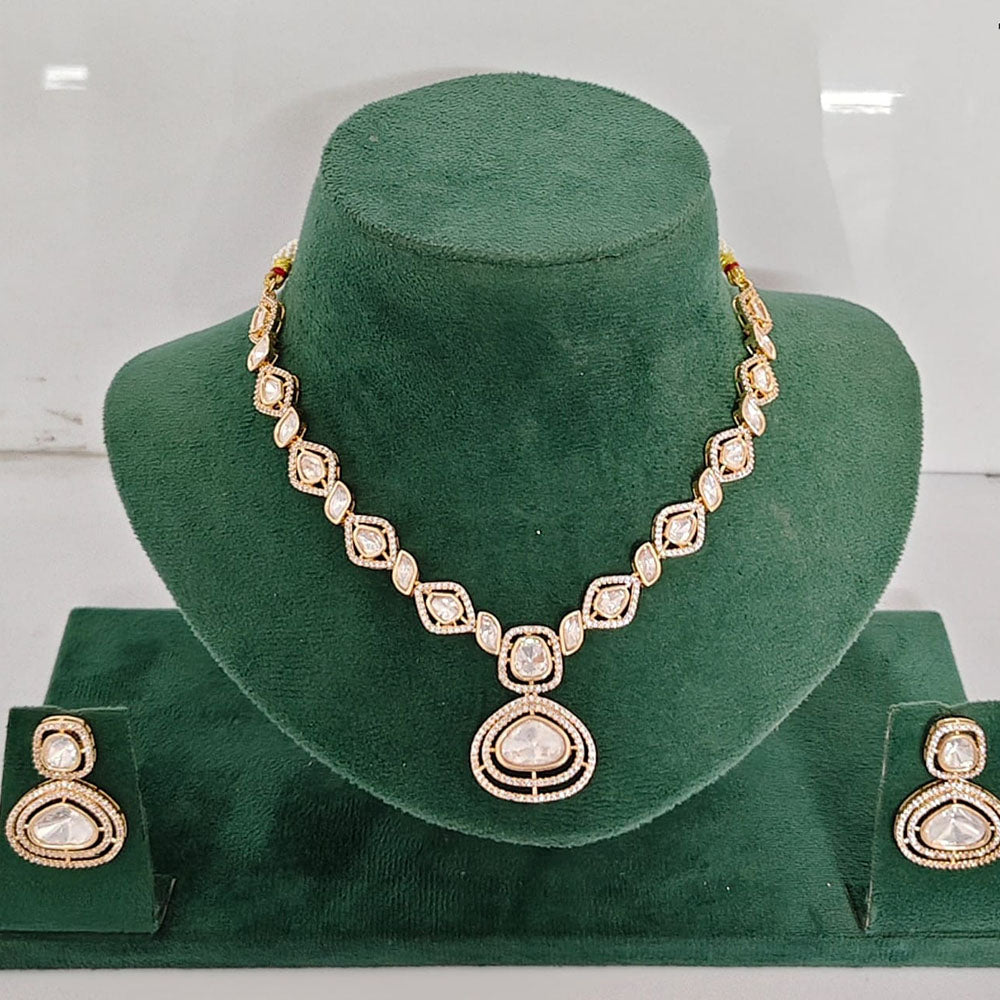 Rajwadi Collection Heritage Polki Kundan Stone Necklace Set