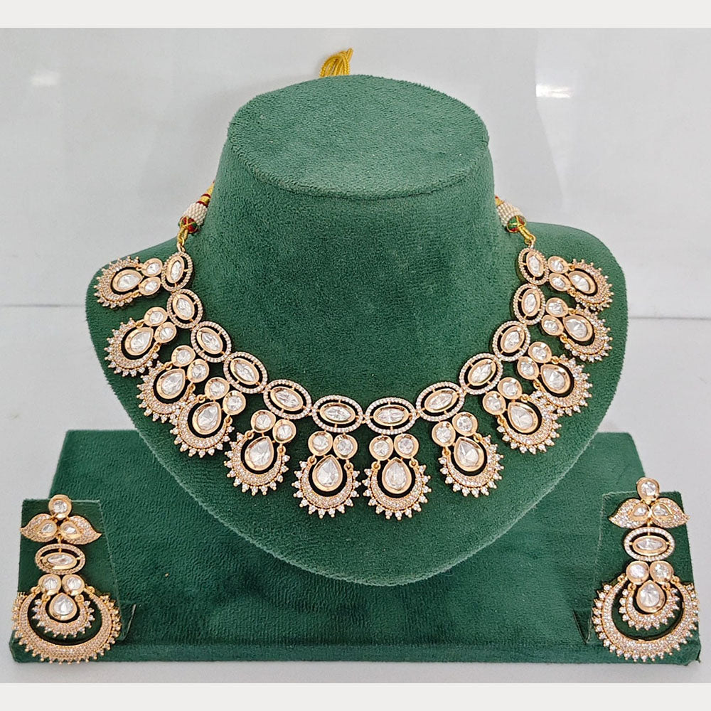 Rajwadi Collection Heritage Polki Kundan Stone Necklace Set
