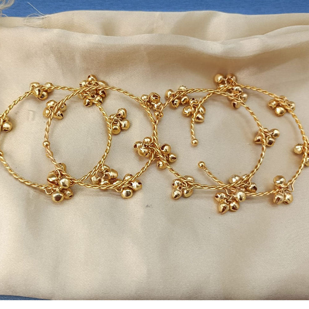 Rajwadi Collection Ethnic Ghungroo Kashmiri Bangles Set
