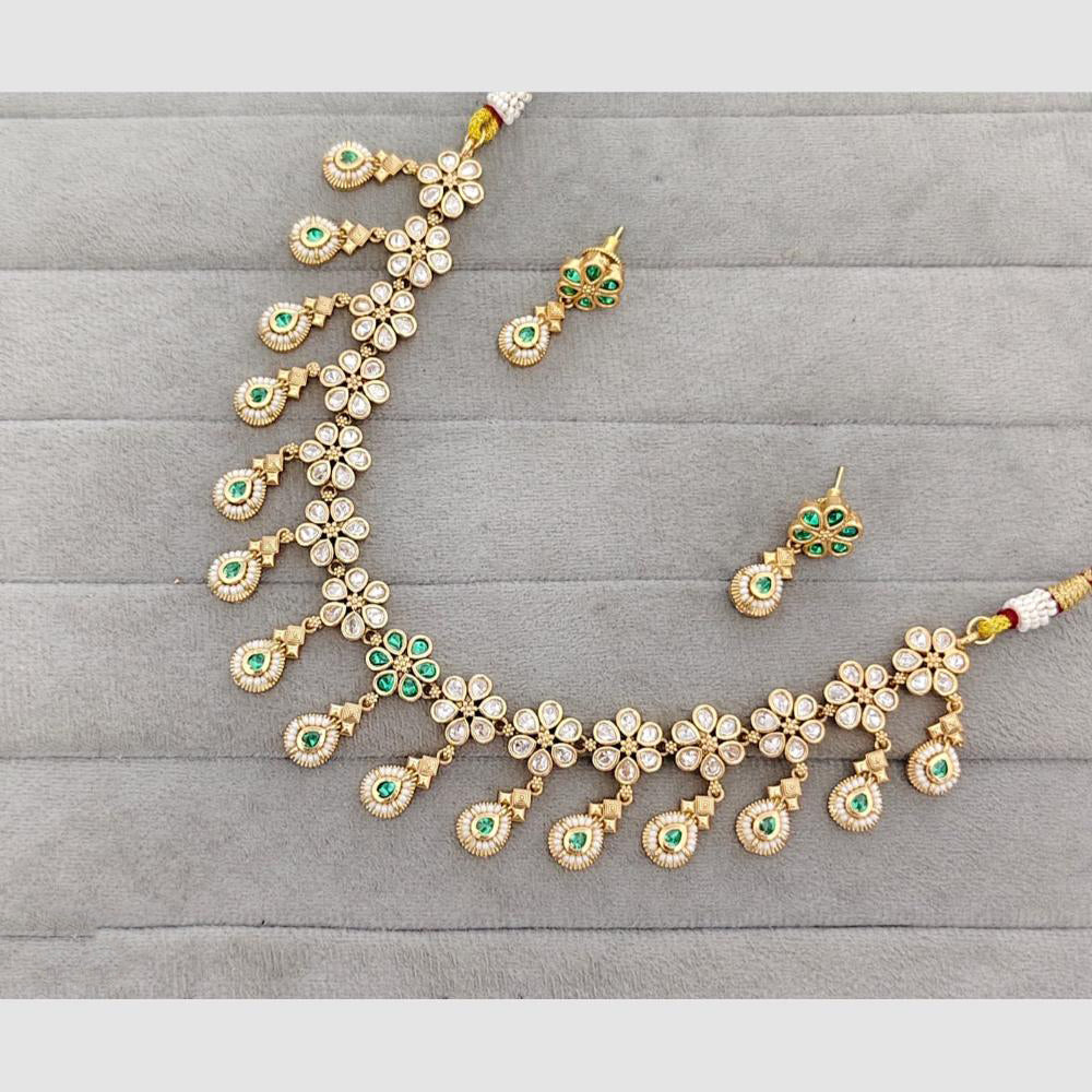 Rajwadi Collection Glam Crystal Stone Designer Necklace Set