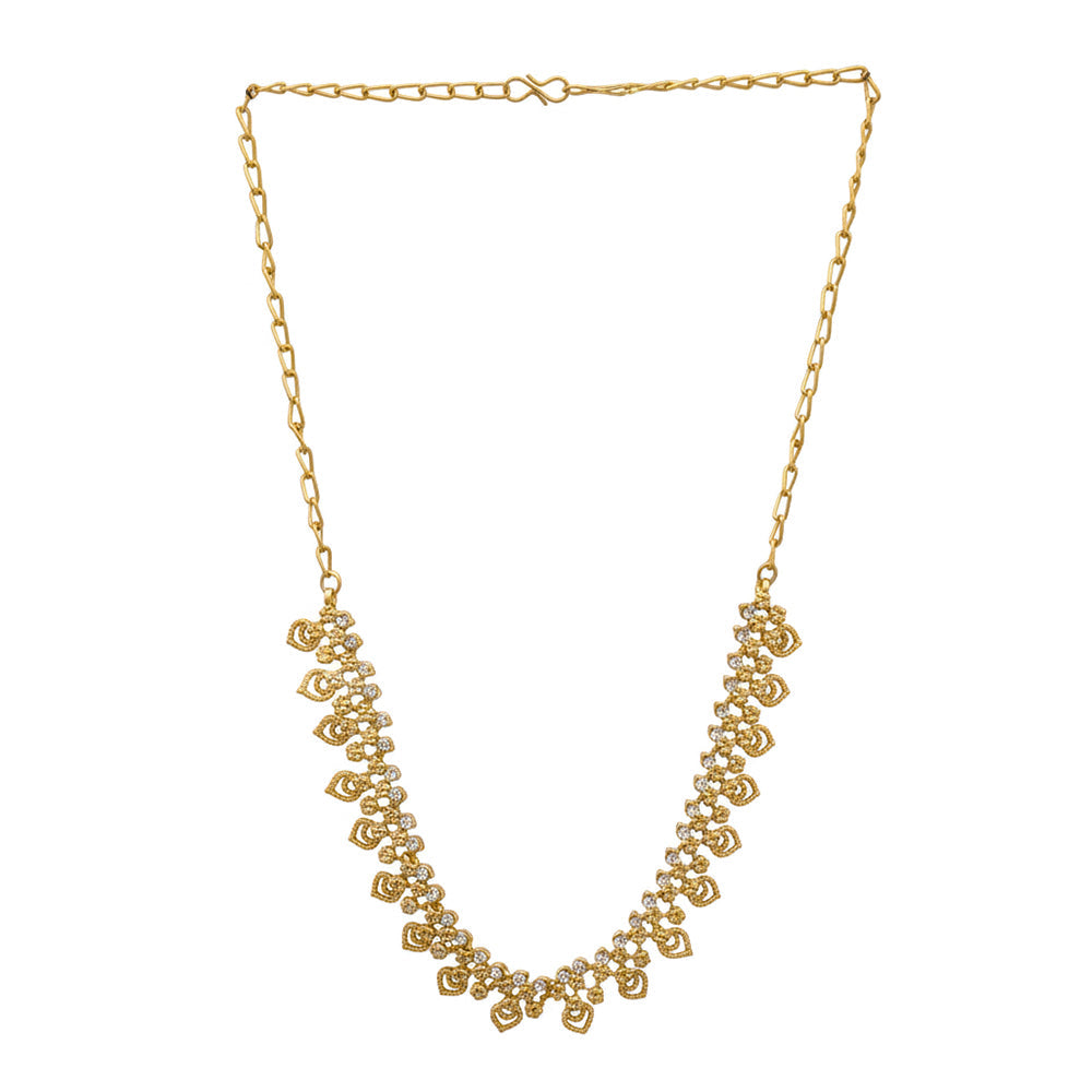 Urthn Gold Plated Elegant Austrian Stone Necklace set(Pack of 3)