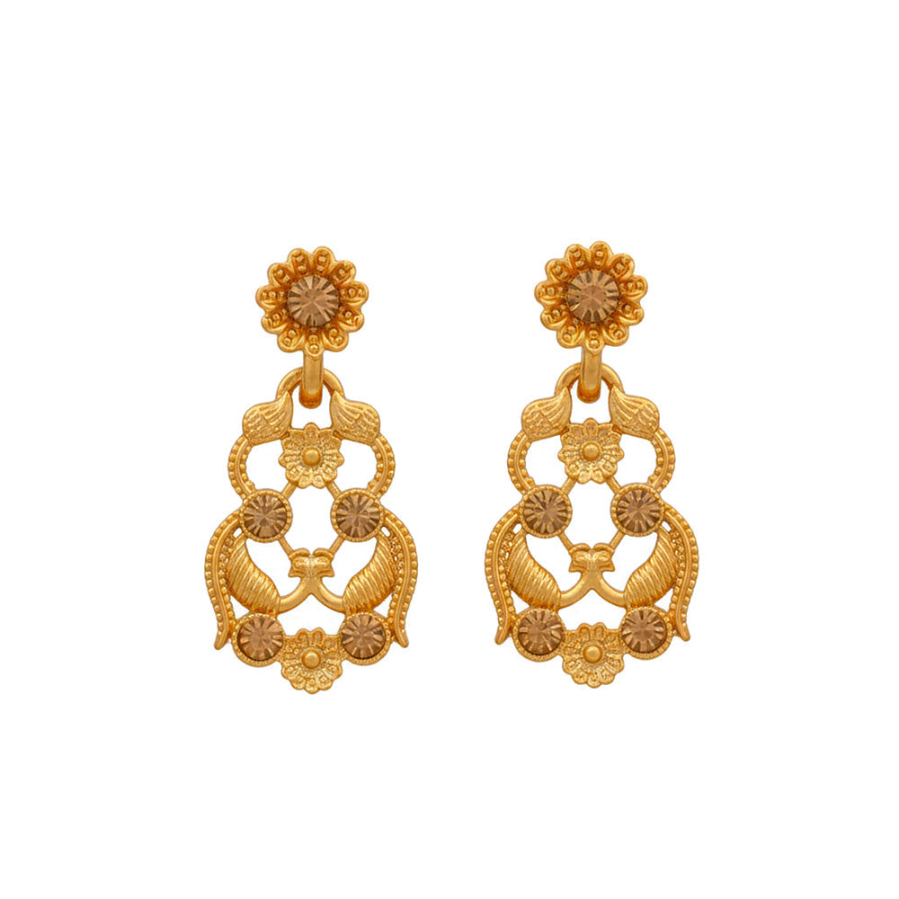 Urthn Gold Plated Elegant Austrian Stone Necklace set(Pack of 3)