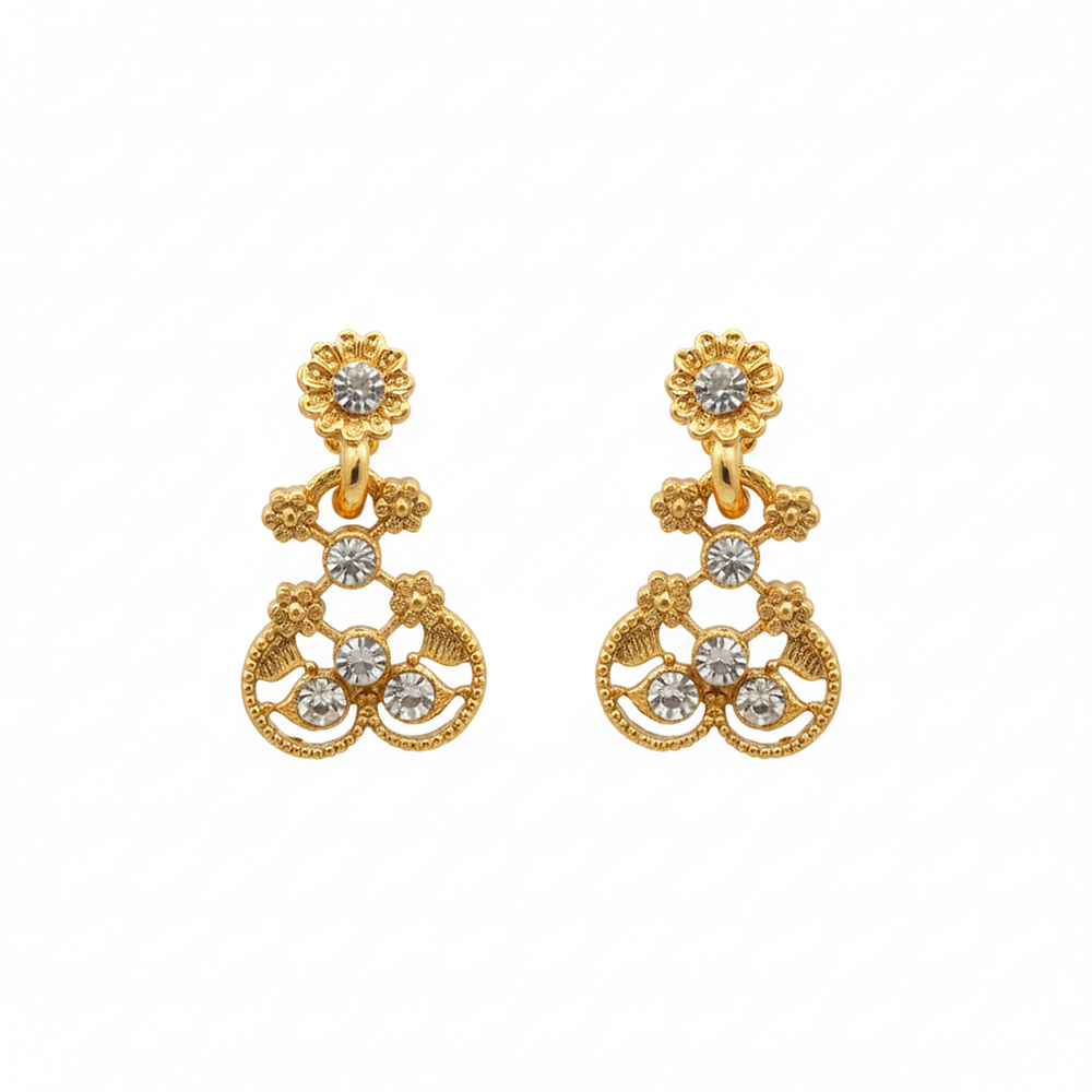 Urthn Gold Plated Elegant Austrian Stone Necklace set(Pack of 3)
