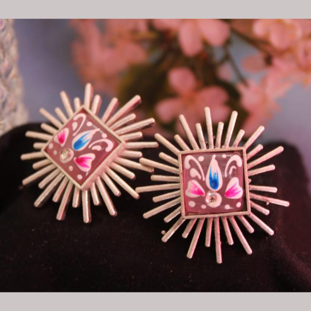 Maharani Jewels Rose Gold Plated Stud Earrings
