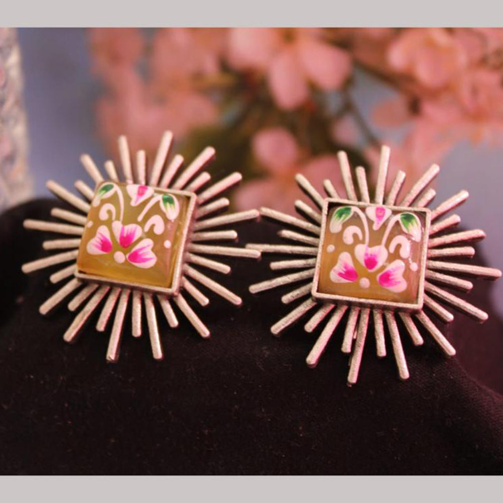 Maharani Jewels Rose Gold Plated Stud Earrings