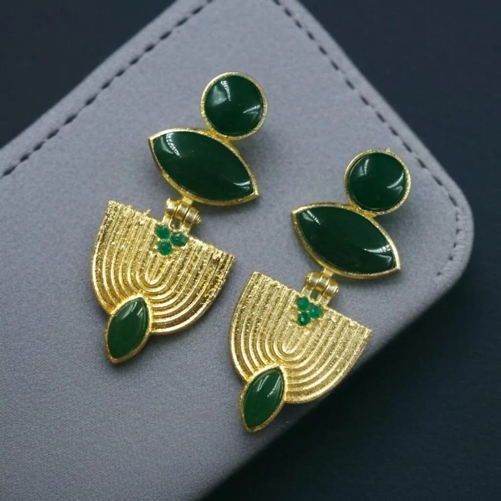 Maharani Jewels Gold Plated Crystal Stone Dangler Earrings