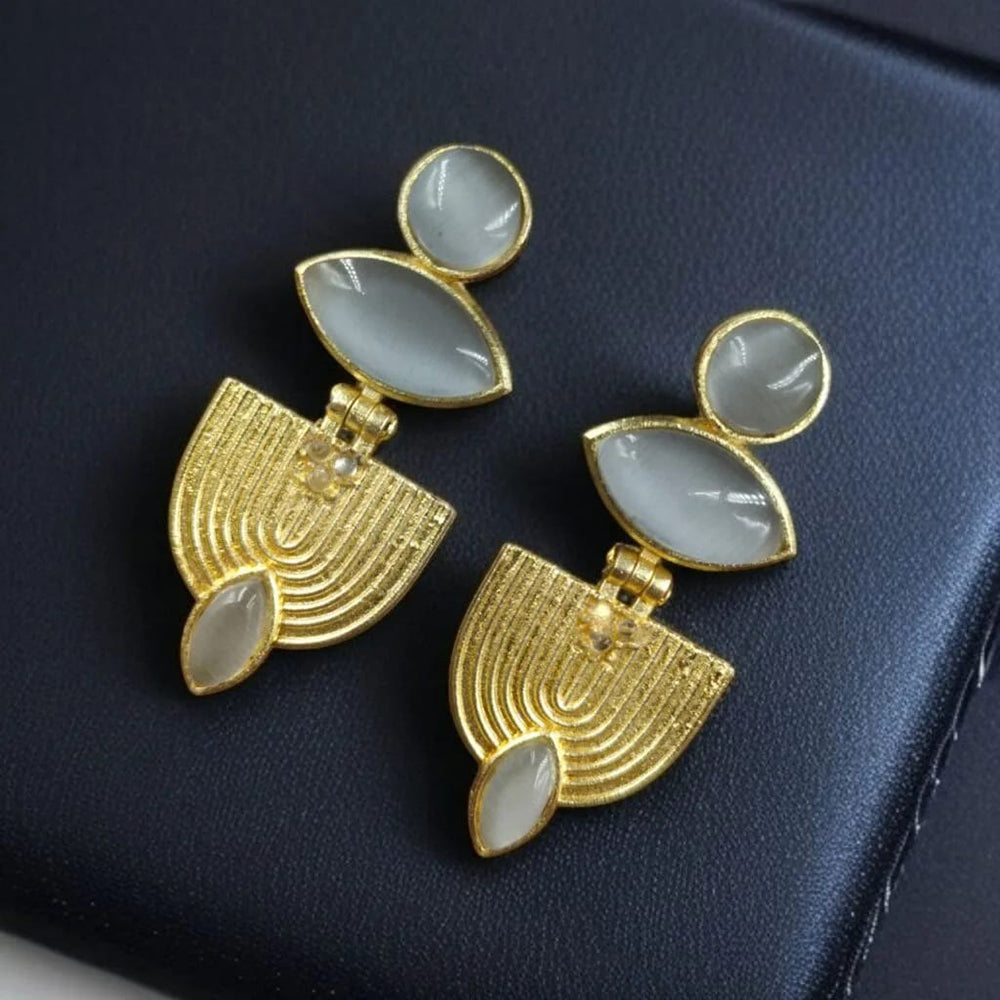 Maharani Jewels Gold Plated Crystal Stone Dangler Earrings