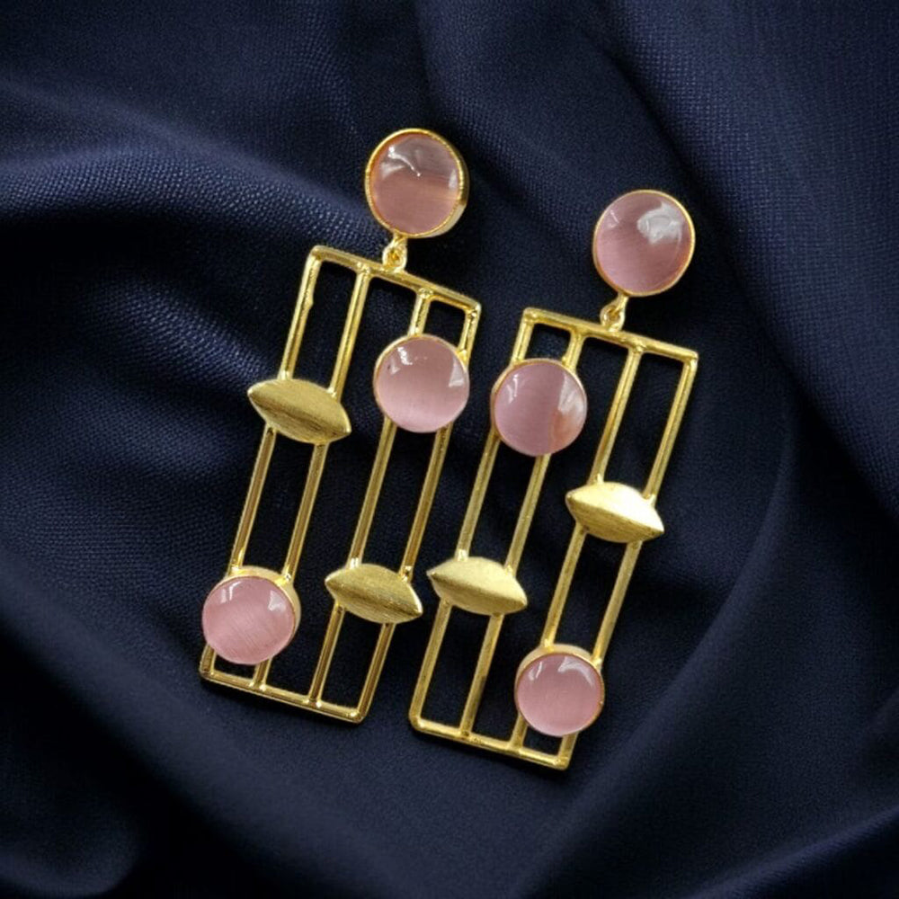 Maharani Jewels Gold Plated Crystal Stone Dangler Earrings