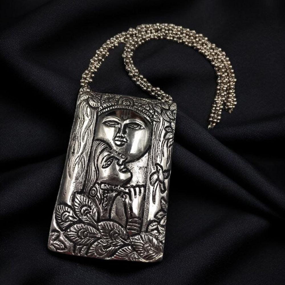 Maharani Jewels Oxidised Plated Temple Necklace