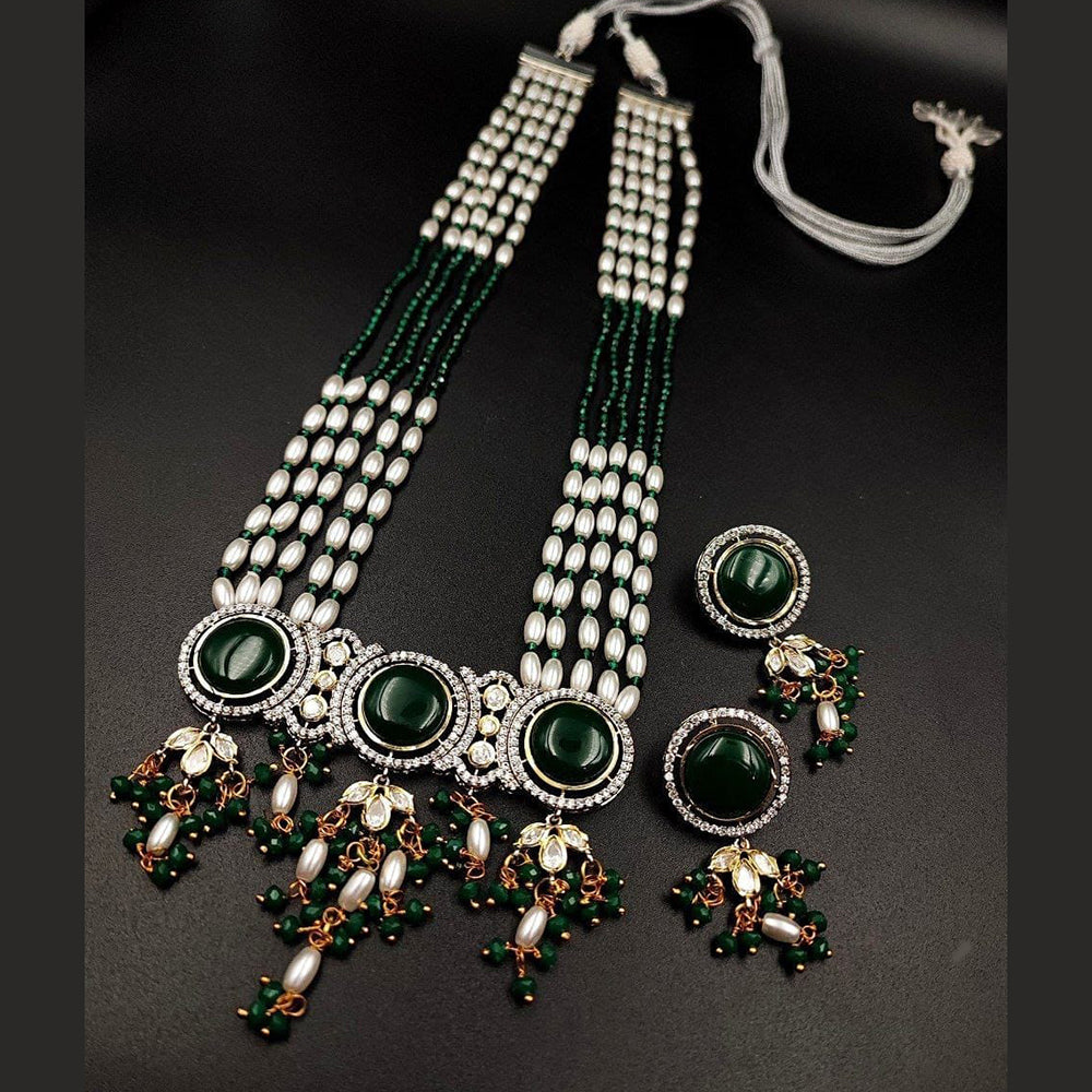 Maharani Jewels Royal Elegance 2-Tone Plated Pota And Beads Necklace Set