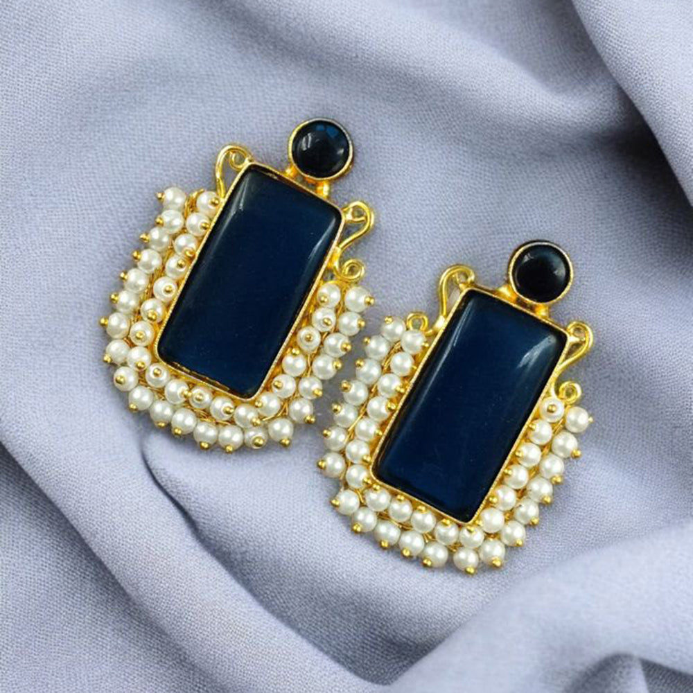 Maharani Jewels Gold Plated Pearls Dangler Earrings