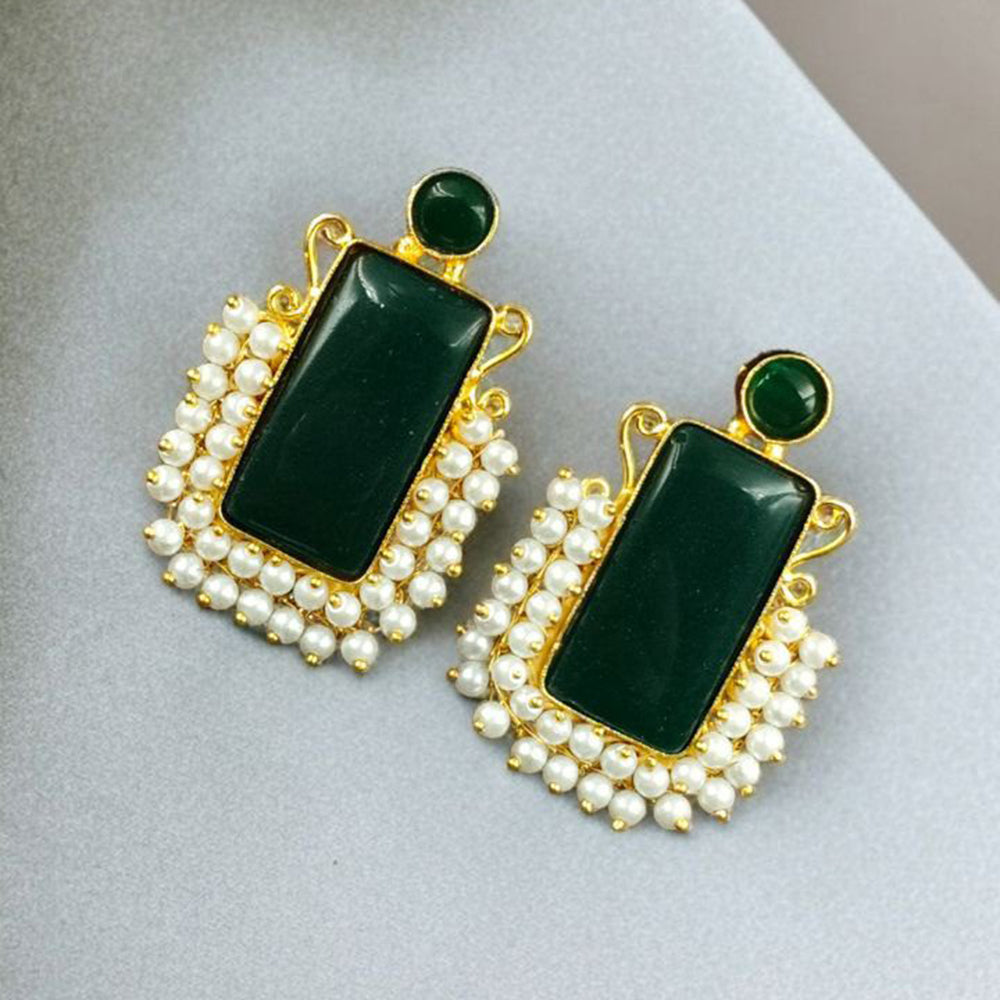 Maharani Jewels Gold Plated Pearls Dangler Earrings