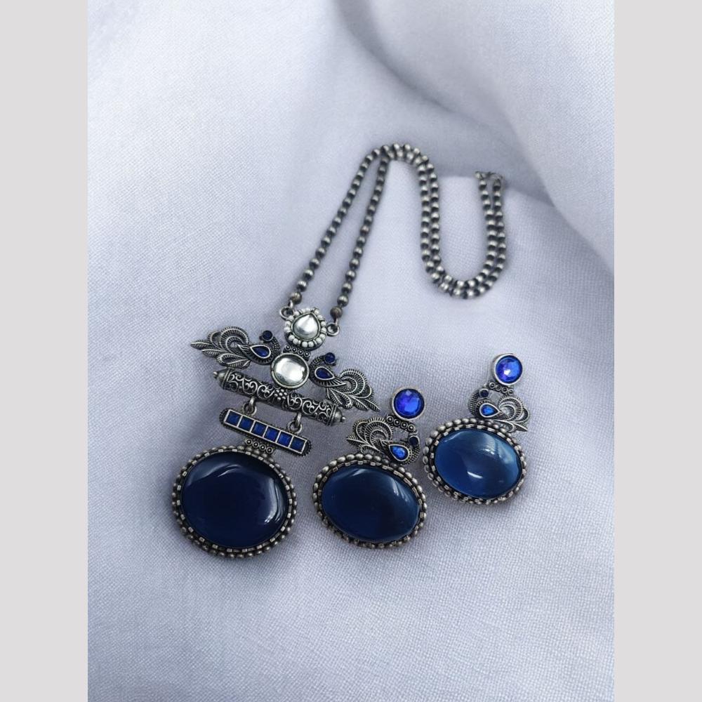 Maharani Jewels Royal Noir Elegance Long Necklace Set