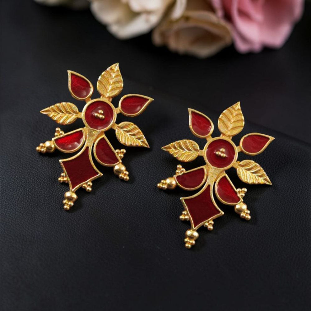 Maharani Jewels Elegance Meenakari Dangler Earrings