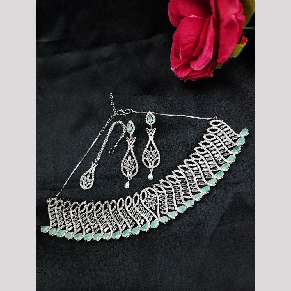Maharani Jewels Glamorous American Diamond Necklace Set