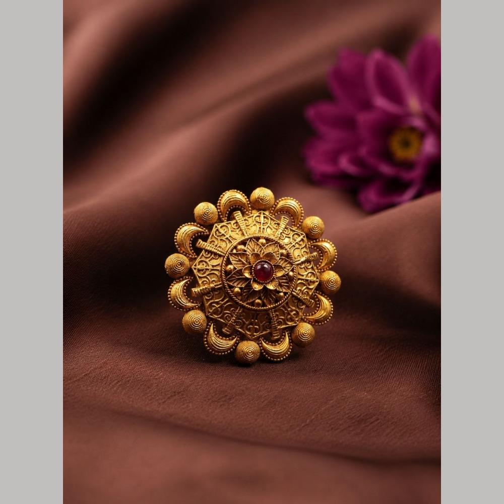 Maharani Jewels Gold Plated Pearls Ring