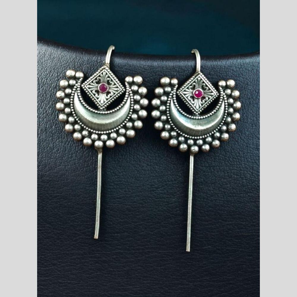 Maharani Jewels Stylish Oxidised Plated Austrian Stone Earcuff Earrings