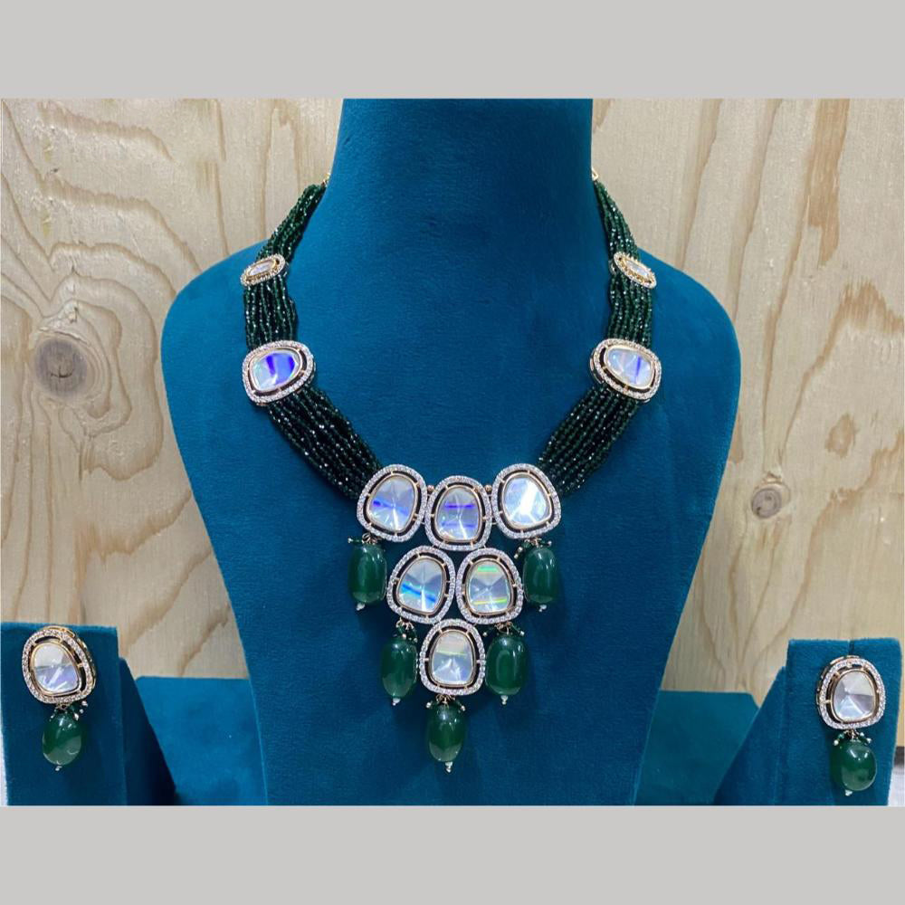 Royal Kundan Jewellery Gold Plated Kundan Stone Necklace Set