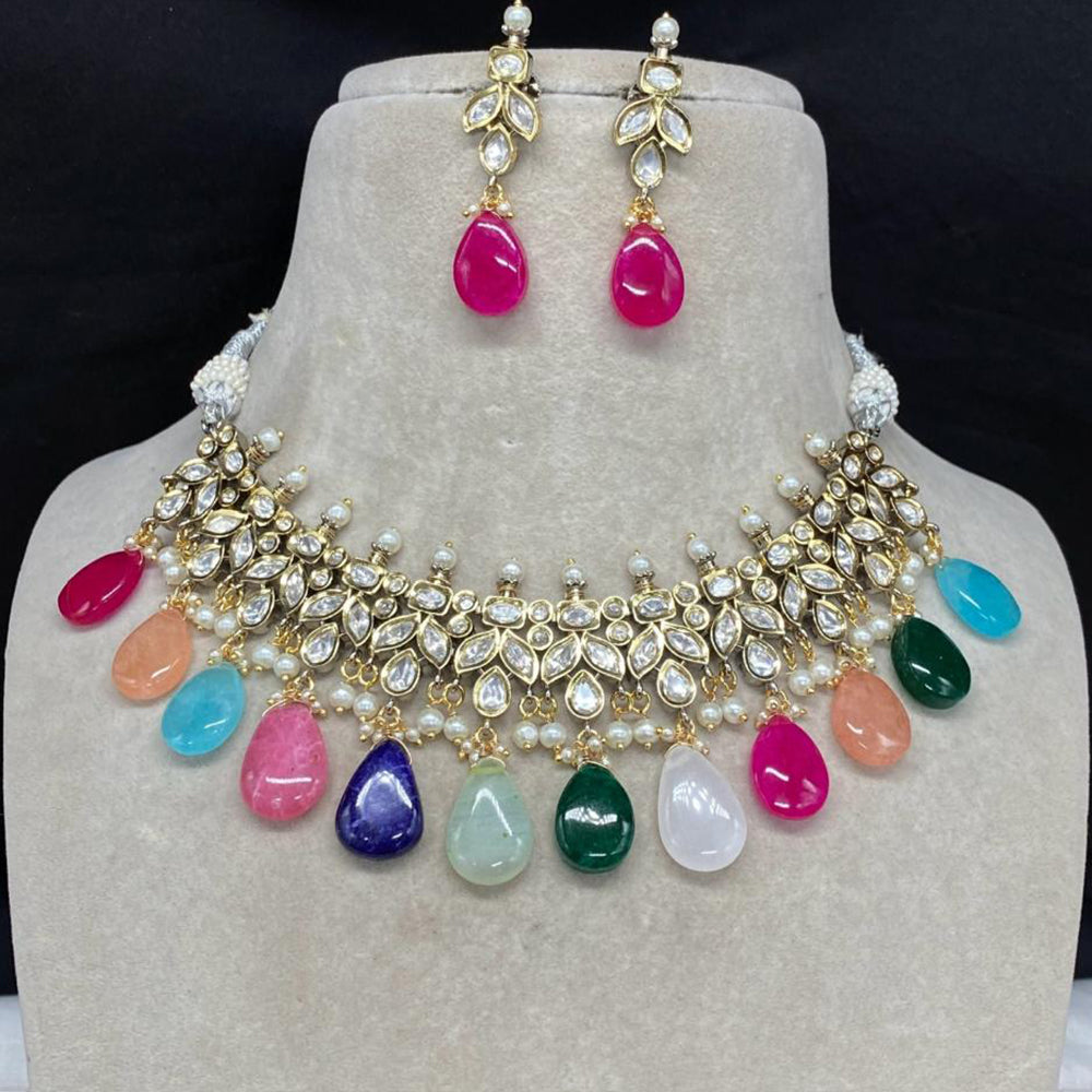 Royal Kundan Jewellery Crystal Stone Necklace Set