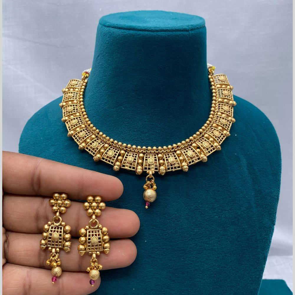 Royal Kundan Jewellery Gold Plated Necklace Set