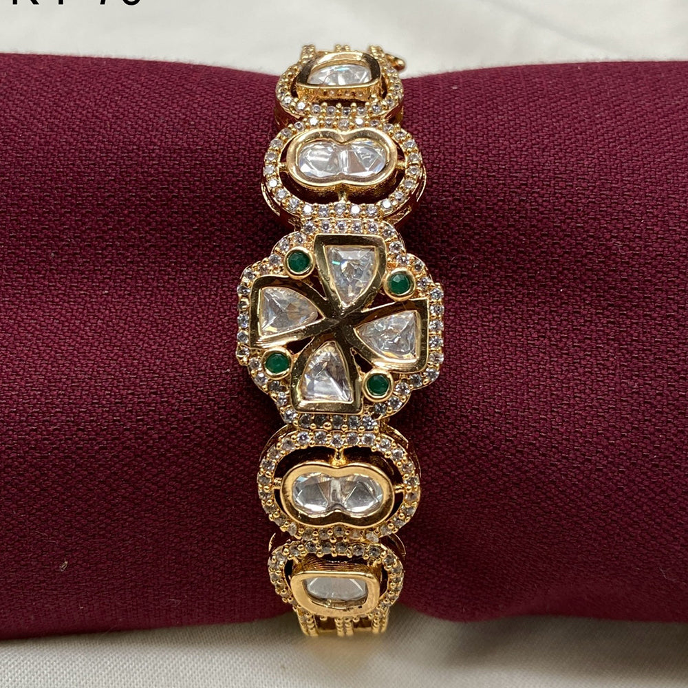 Royal Kundan Jewellery Gold Plated Polki Kundan Stone Bracelet