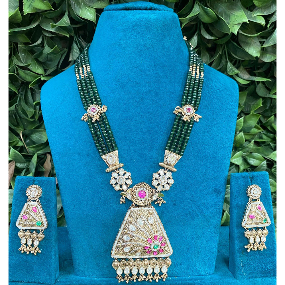 Royal Kundan Jewellery Heritage Kundan and Pearl Long Necklace for Wedding Wear