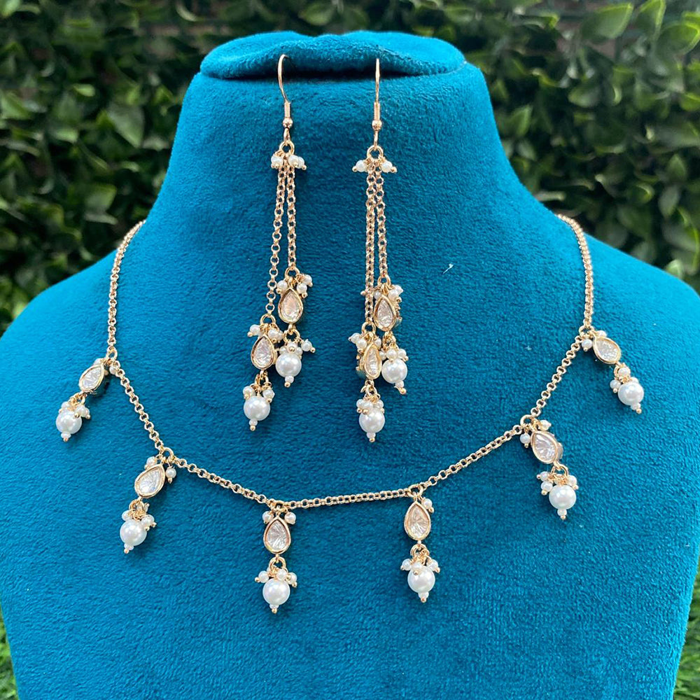 Royal Kundan Jewellery Polki Kundan Beads And Pearl Necklace Set