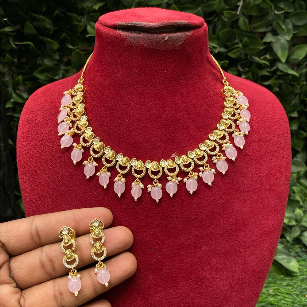 Royal Kundan Jewellery Regal Look Polki Kundan Beads Statement Necklace Set