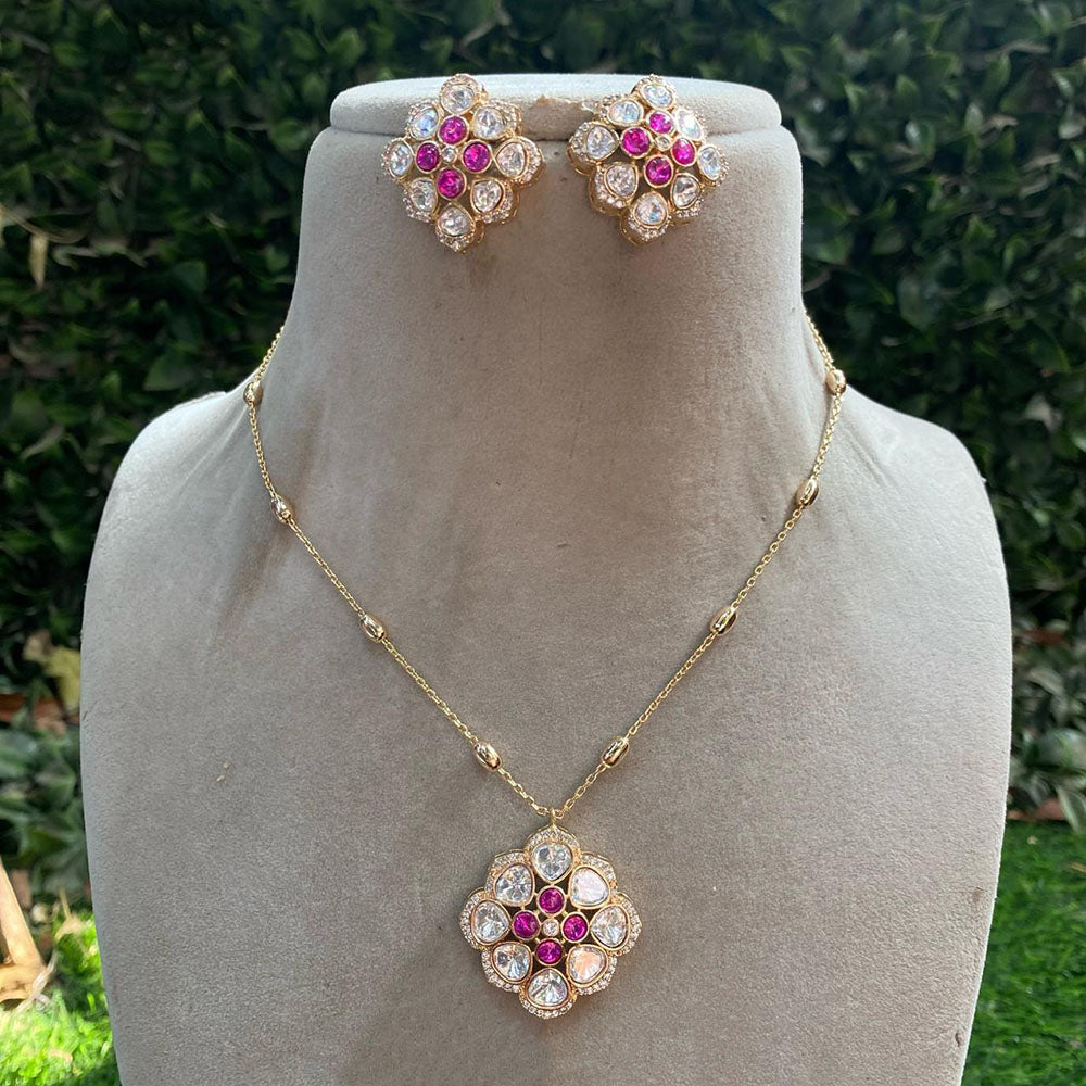 Royal Kundan Jewellery Elegant Polki Kundan Stone Necklace Set