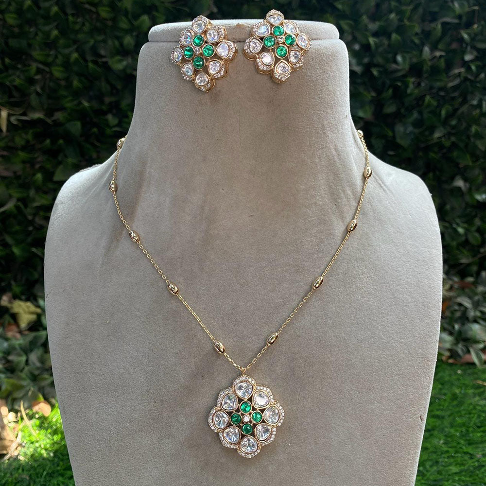 Royal Kundan Jewellery Elegant Polki Kundan Stone Necklace Set
