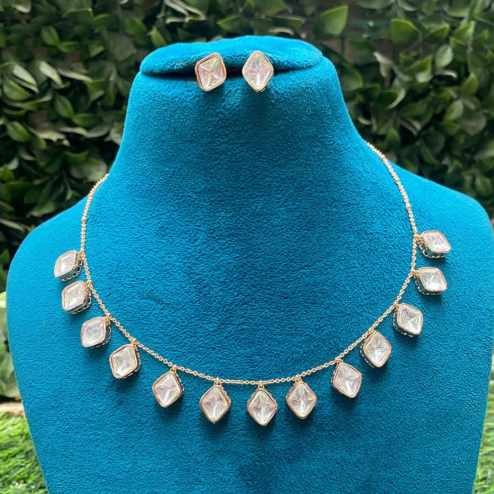 Royal Kundan Jewellery Designer Polki Kundan Stone Necklace Set