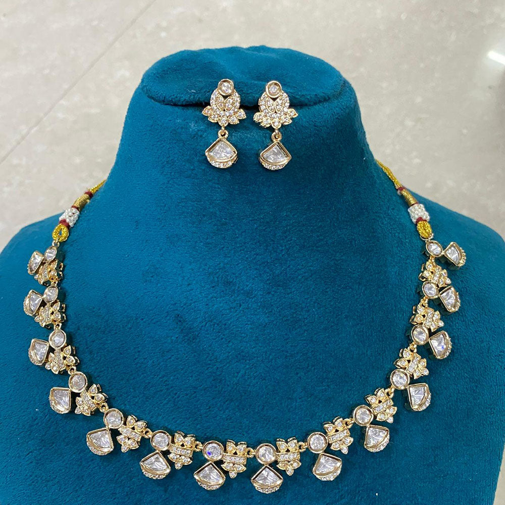 Royal Kundan Jewellery Designer Polki Kundan Stone Necklace Set