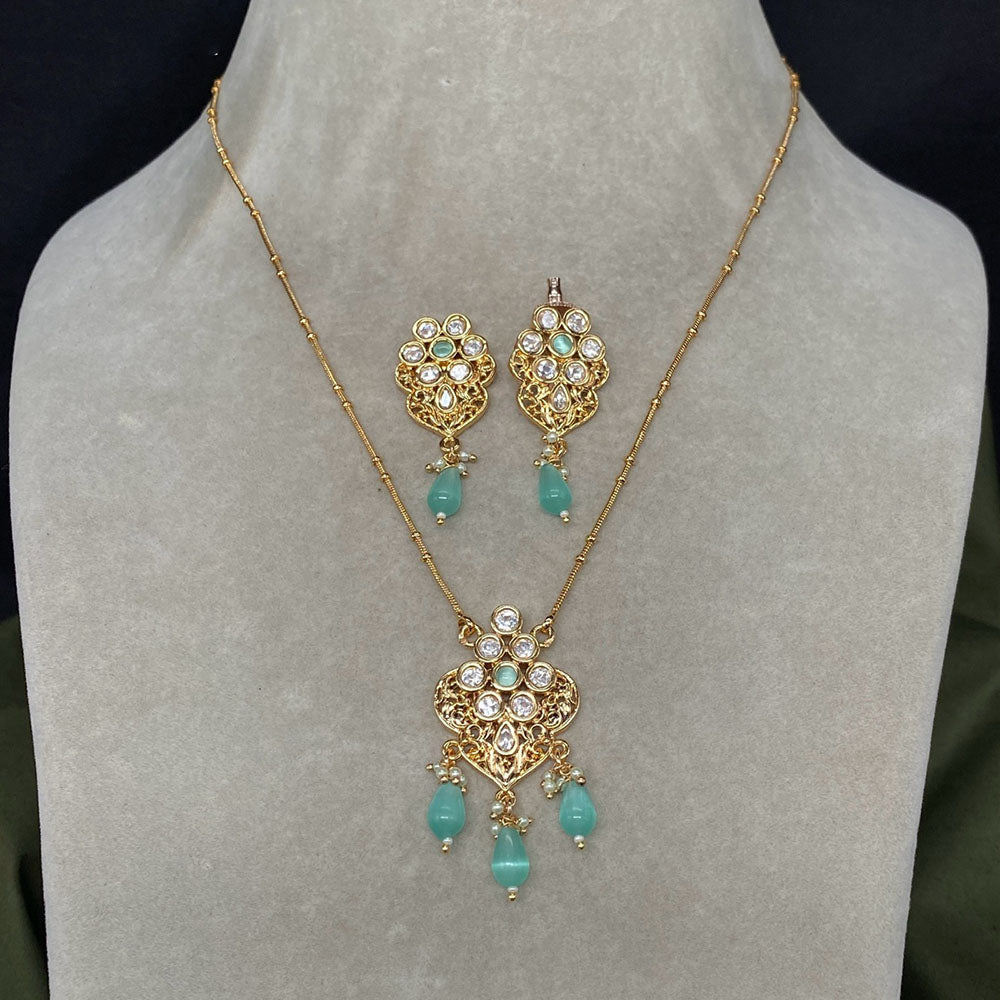 Royal Kundan Jewellery Trendy Polki Kundan Stone And Beads Necklace Set