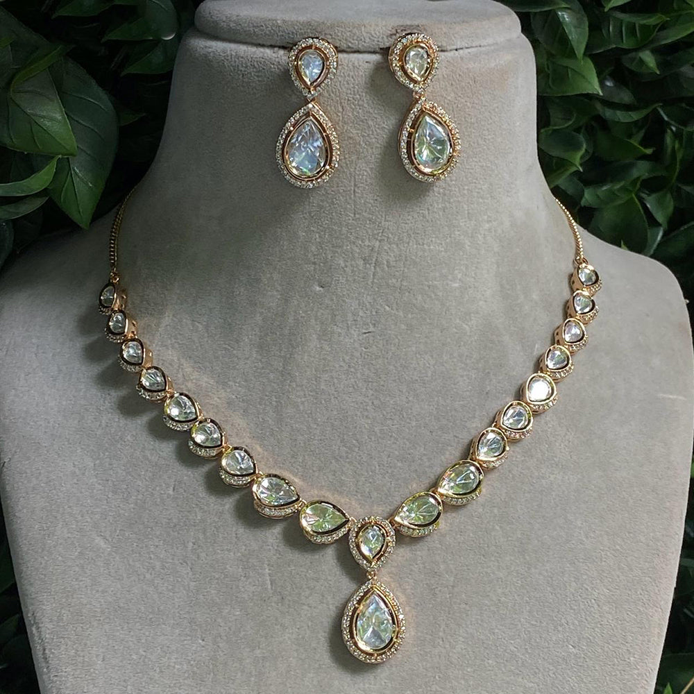 Royal Kundan Jewellery Heavy Polki Kundan Stone Necklace Set