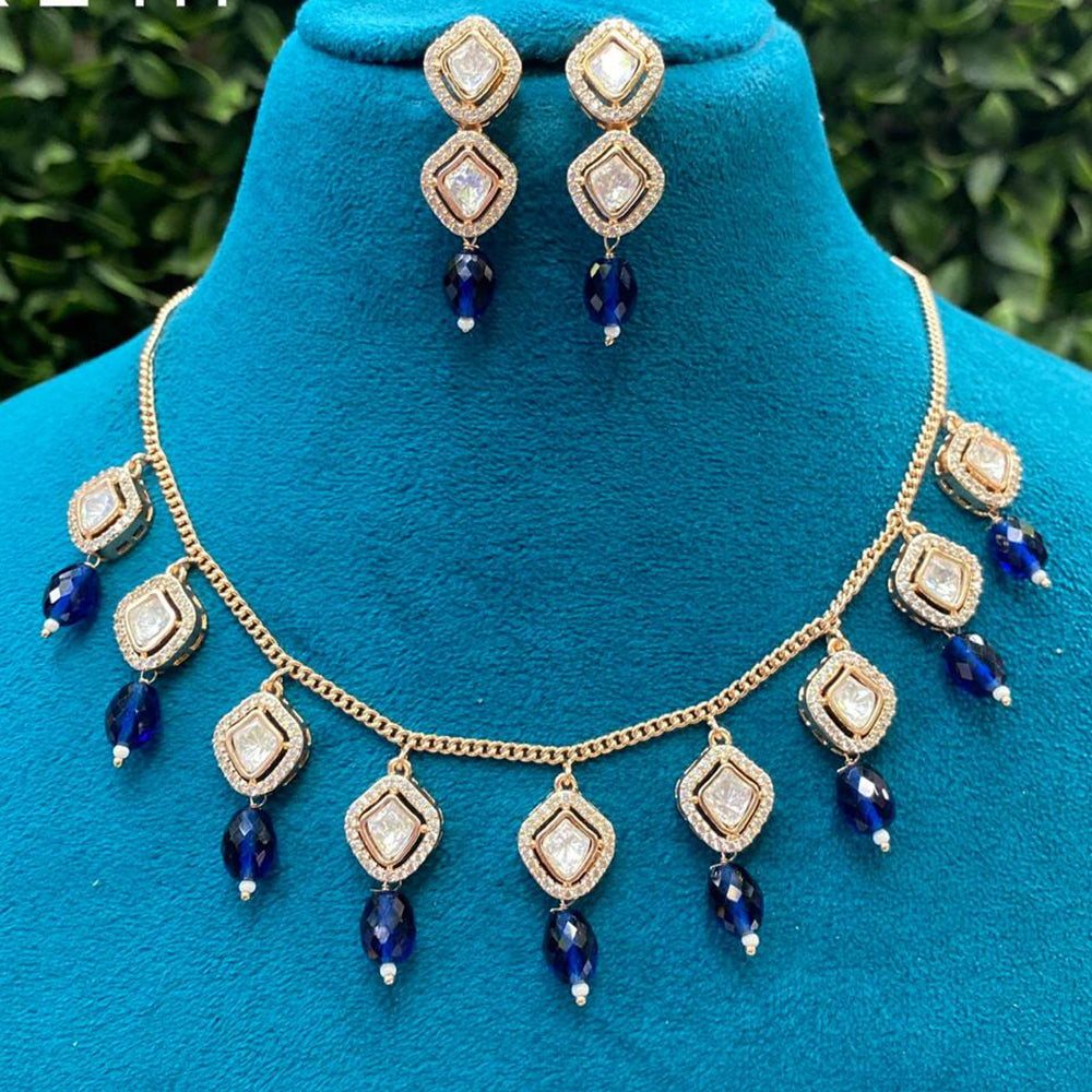 Royal Kundan Jewellery Polki Kundan Stone And Beads Necklace Set