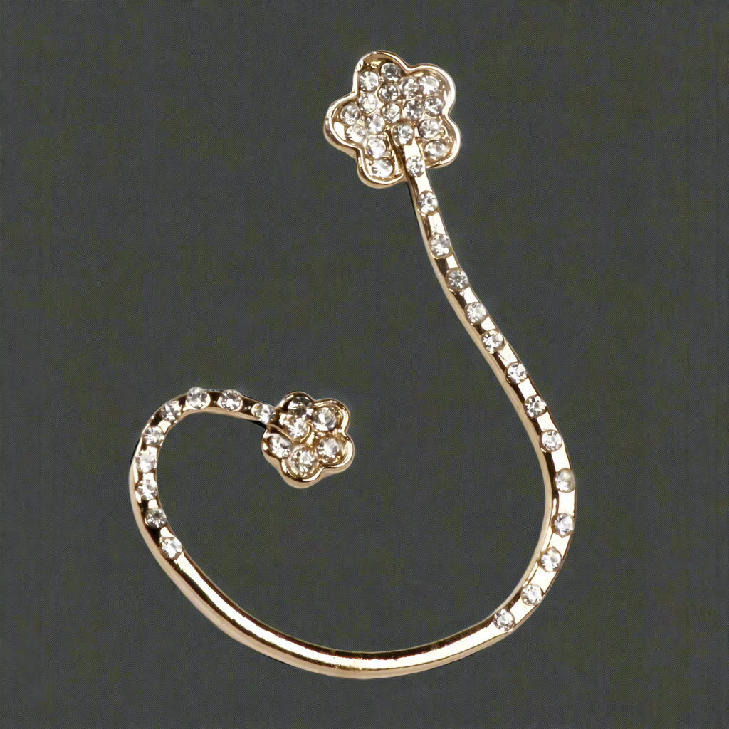 Hania Jewels Gold Plated Austrain Stone Earcuff Earrings