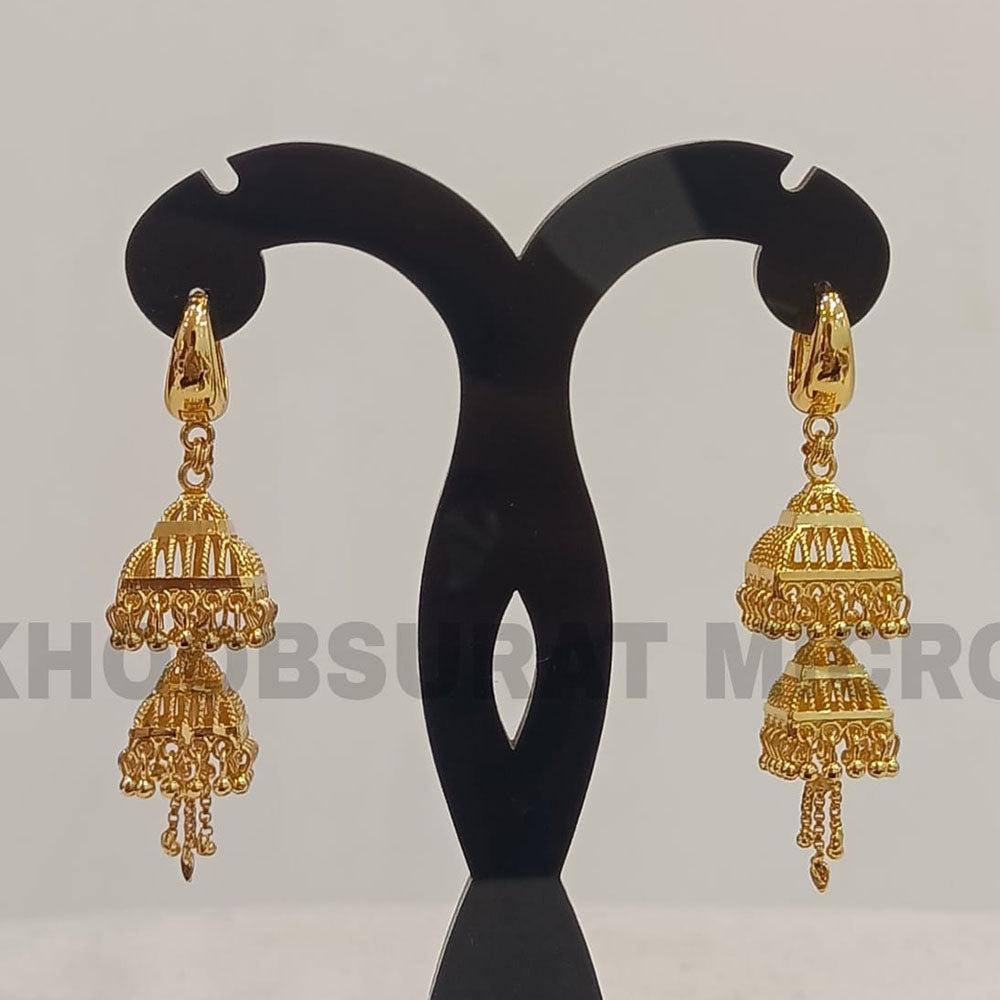 Dariyalal Sales Gold Plated Jhumki Earrings