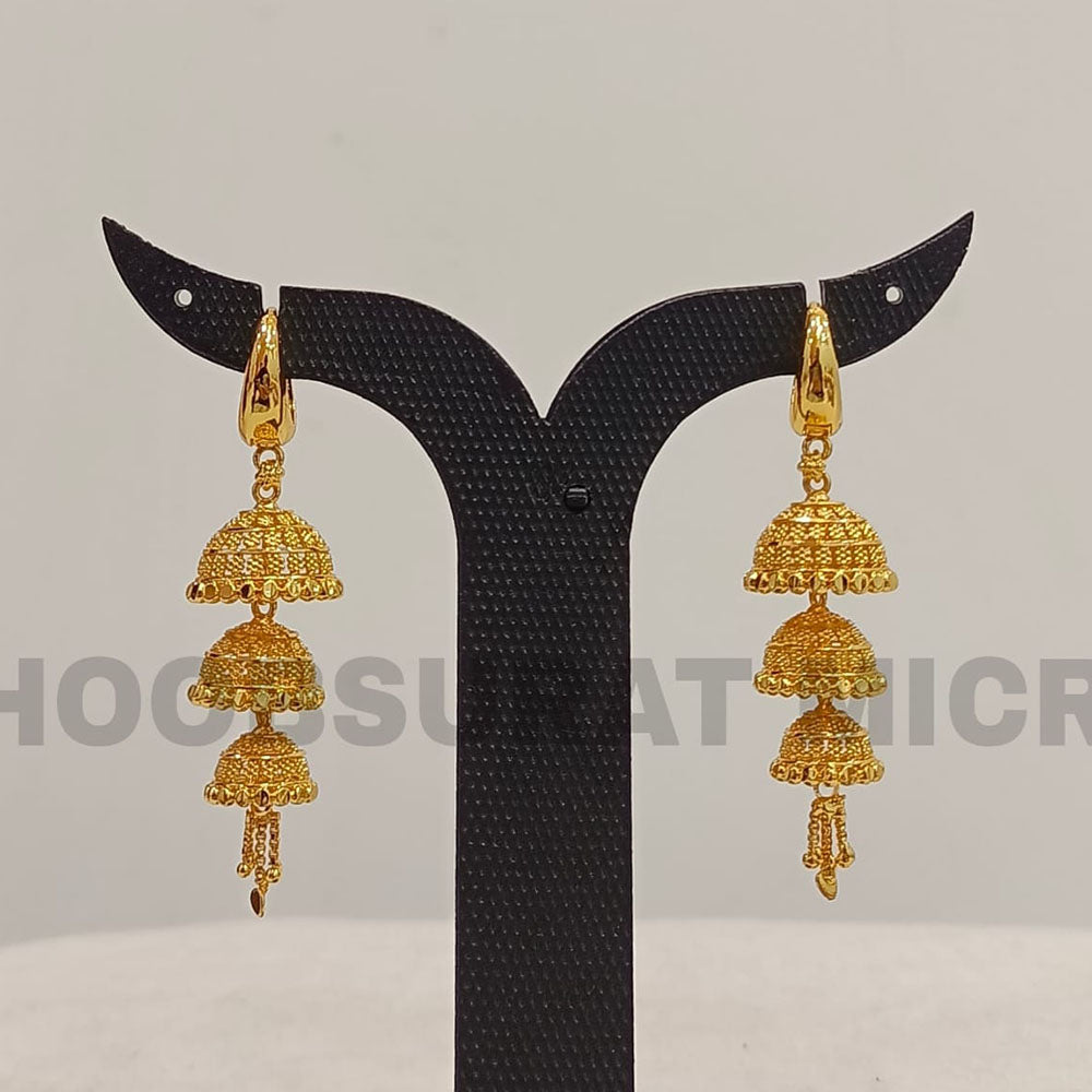 Dariyalal Sales Gold Plated Jhumki Earrings