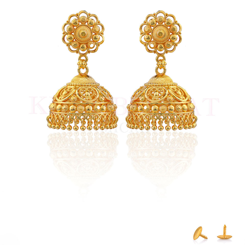 Dariyalal Sales Gold Plated Jhumki Earrings