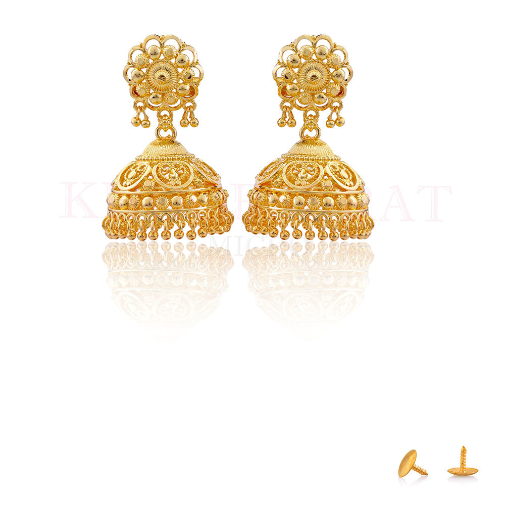 Dariyalal Sales Gold Plated Jhumki Earrings