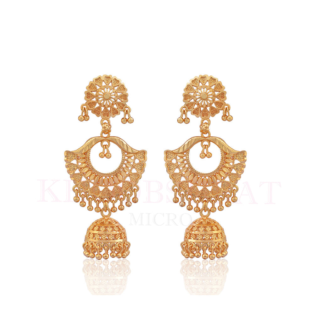 Dariyalal Sales Gold Plated Jhumki Earrings