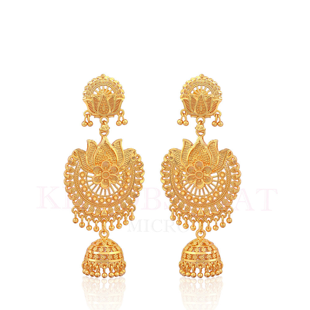 Dariyalal Sales Gold Plated Jhumki Earrings