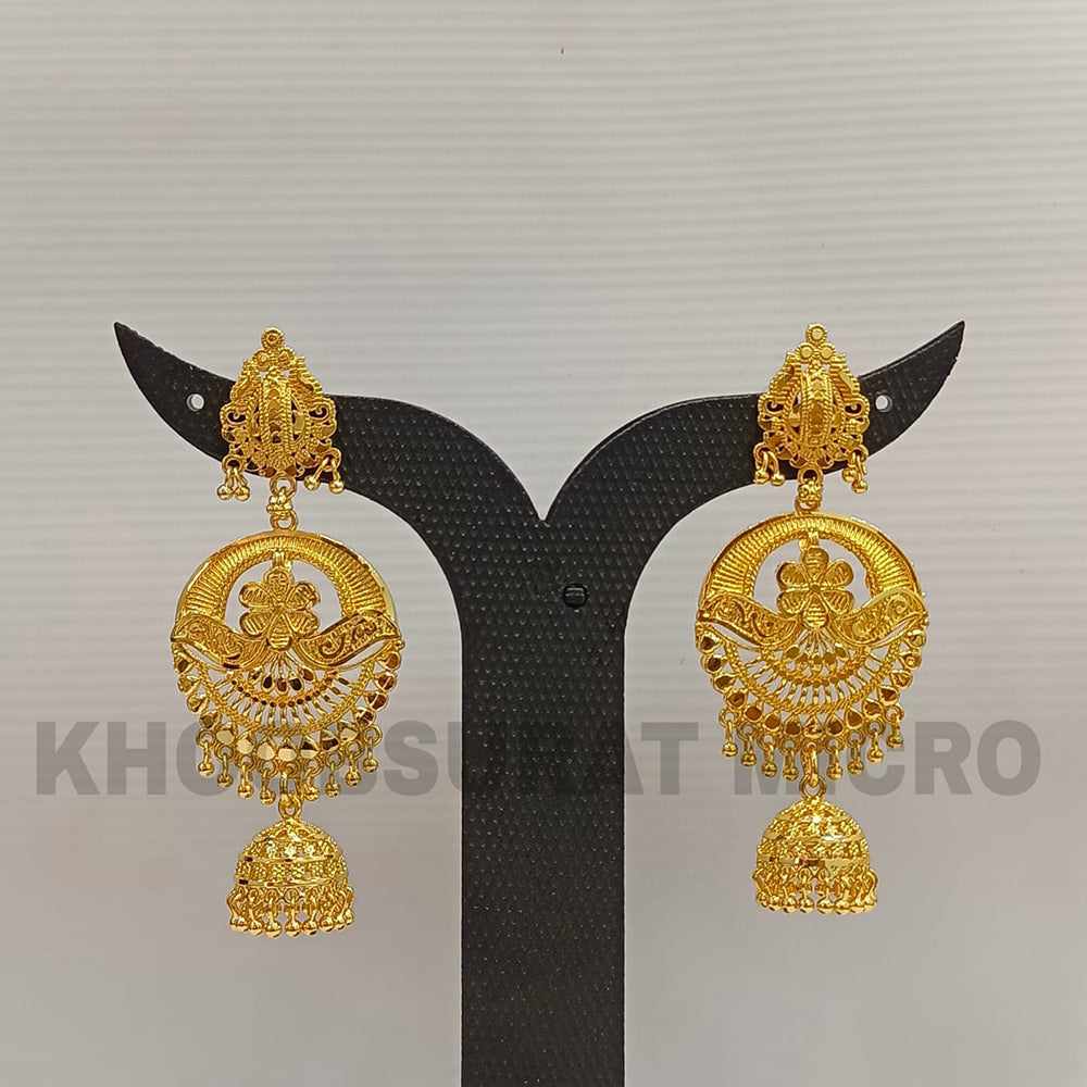 Dariyalal Sales Gold Plated Jhumki Earrings