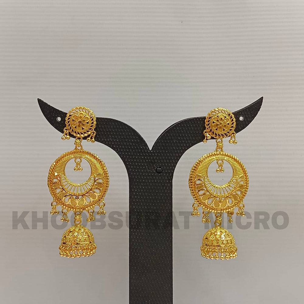 Dariyalal Sales Gold Plated Jhumki Earrings