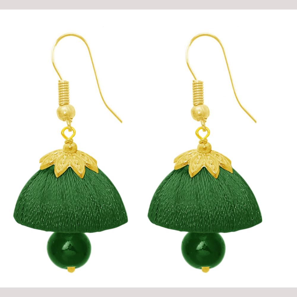 Hania Jewels Elegant Silk Thread Jhumka Earrings