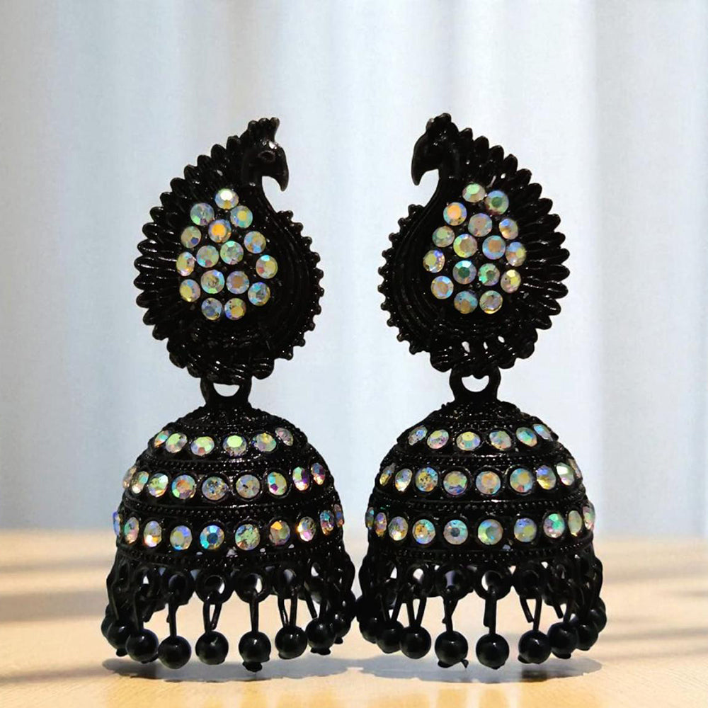 [BLACKMUSE] チェジウ着用☆Antique stone drop Earrings Smokey Grey Black Diamond Crystal Drop Earrings, Teardrop